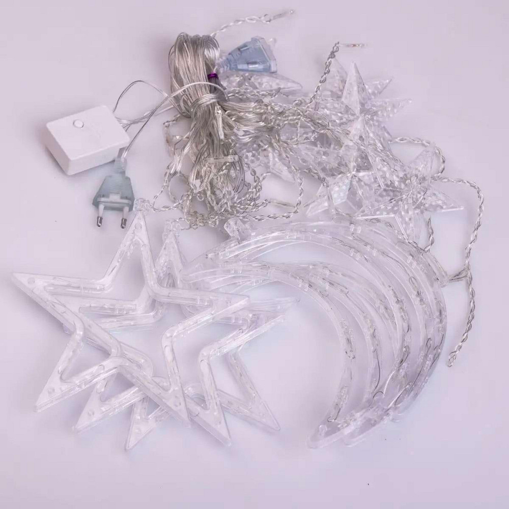 Гірлянда "Зірка" 3 м для вікна, біла Київ - фото 5