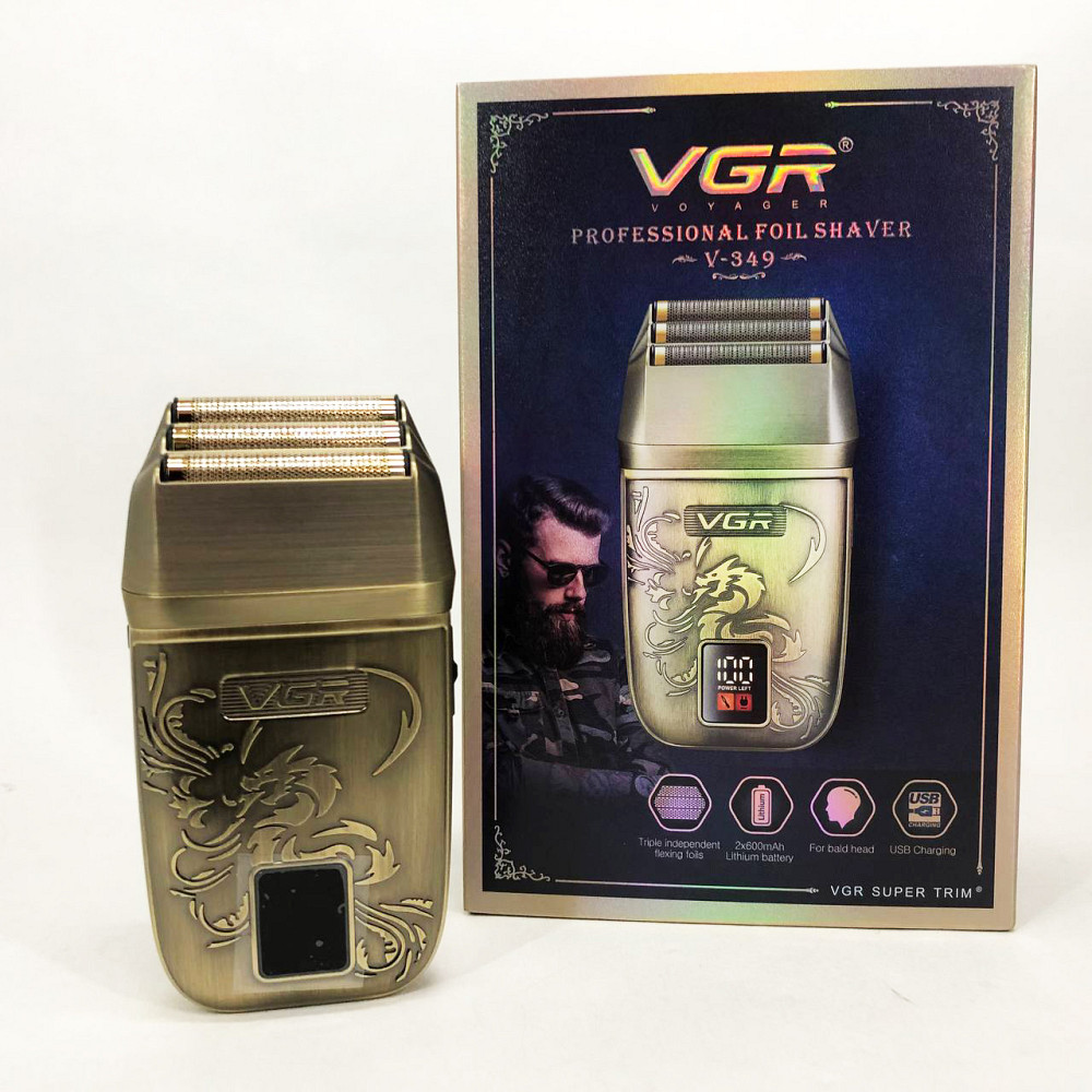 Акумуляторна бритва для гоління голови VGR, Портативна електробритва для бороди, Портативна бритва KO-77 Львів - фото 4