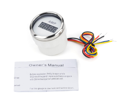 Цифровой Амперметр С Датчиком I Gauge 52Mm С Функцией Предупреждения (Белый) Led Дисплей Киев - изображение 3