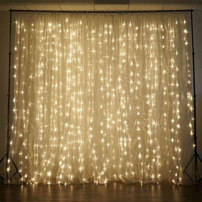 Гирлянда штора 2х2м 250 LED Теплый белый свет Винница - изображение 1