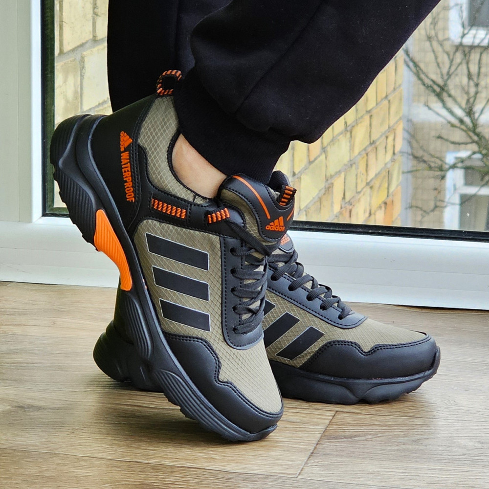 Мужские Кроссовки Adidas Waterproof Цвет Хаки Адидас Зелёные (размеры: 40,41,42,43) ВидеоОбзор Днепр - изображение 3