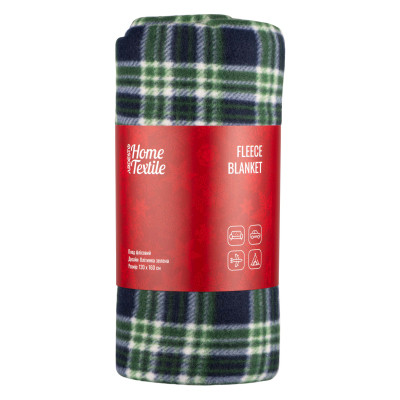 Плед Ardesto Christmas Fleece 130x160см, 100% полиэстер, клетка, зеленый (ART0718PB) Винница - изображение 1