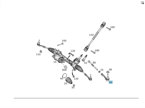 Mercedes-Benz  A1663300403 Рульовий наконечник ML/GLE W166 GL/GLS X166 GLE Coupe C292 Одеса