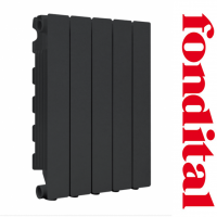 Алюминиевый радиатор для отопления FONDITAL BLITZ SUPER B4 BLACK COFFEE  500/100 (чёрный) Харьков - изображение 1