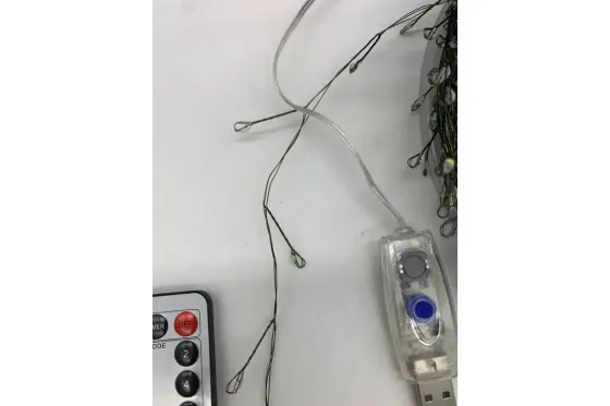 Гирлянда Роса на катушке фейерверк - мишура от USB, 20м, 600LED + пульт Белый Коломия