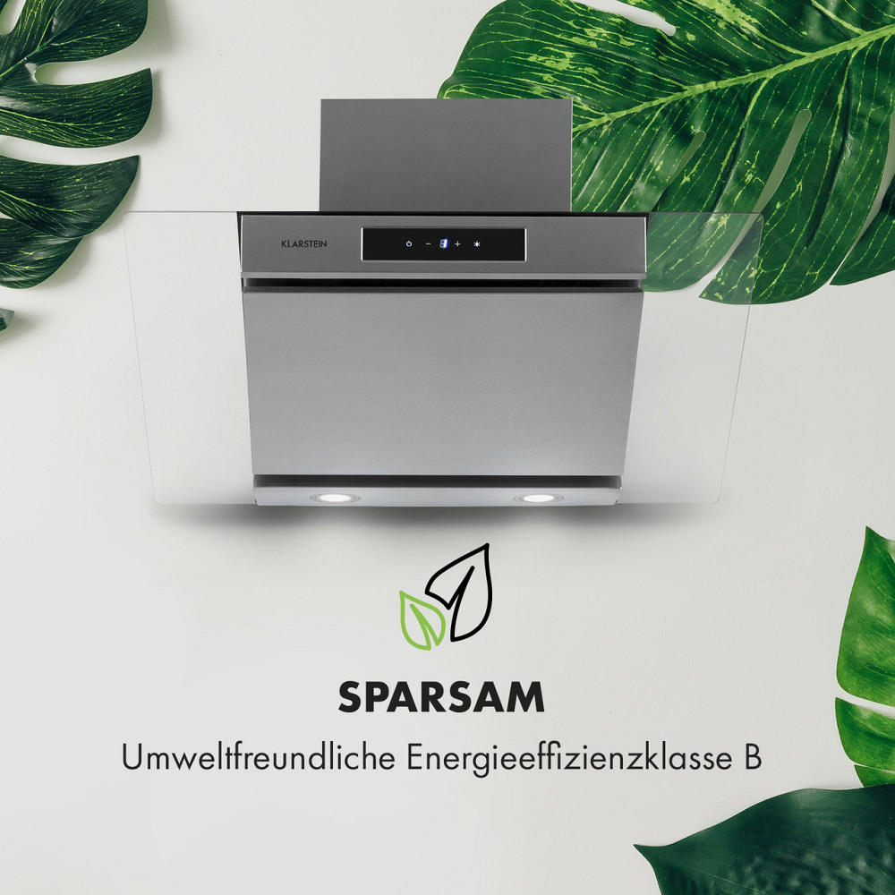 Вытяжка Balzac 80 без головы 80 см 190 Вт 610 м³/ч LED touch нержавеющая сталь / стекло 80 см (Германия, Ровно - изображение 3