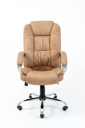 Офісне Крісло Керівника Richman CaliforniaMustang Caramel Хром М1 Tilt Карамельне Київ
