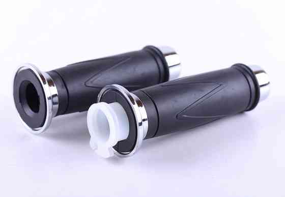 Ручки керма гумові (mod: 9D, хром) Мукачево