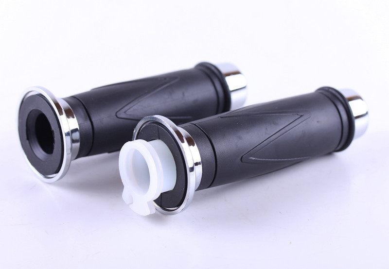 Ручки руля резиновые (mod: 9D, хром) Мукачево - изображение 1