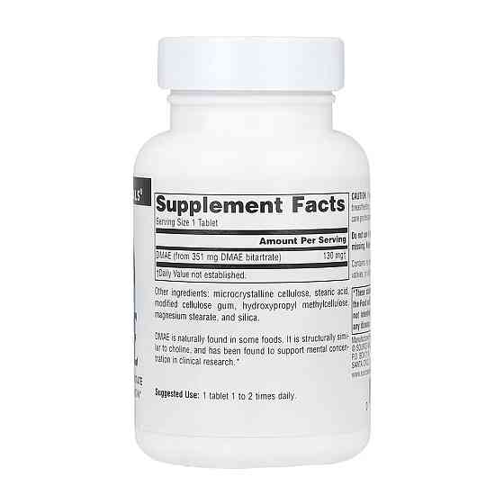 Диметиламиноэтанол Source Naturals DMAE 351 мг 100 таблеток Луцк