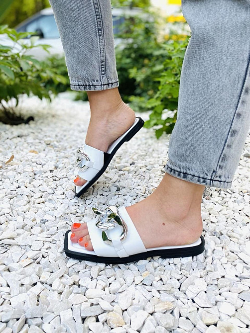 Sothby 's Шльопанці жіночі Sothby 's M-501 білі (літо, шкіра натуральна) (4612) Коломыя - изображение 6