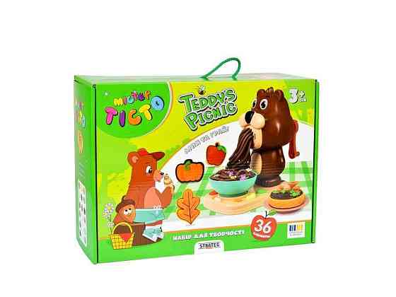 Набор для творчества Мистер тесто Teddys Picnic на украинском языке 41033 ТМ STRATEG Киев