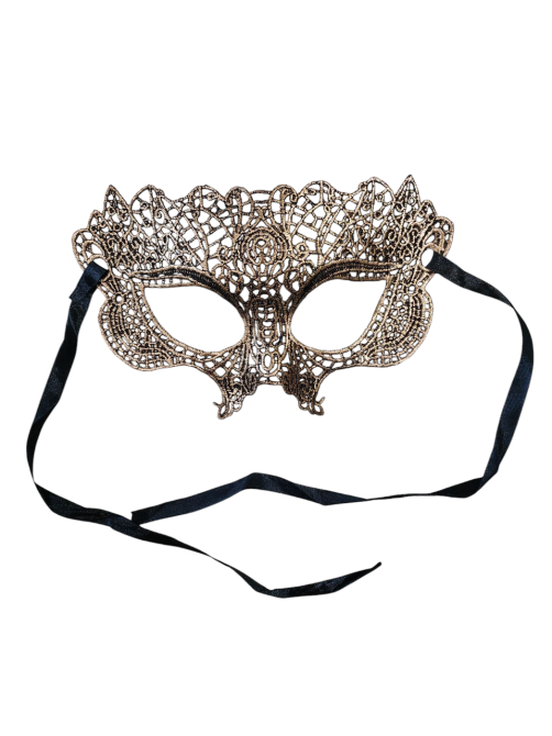 Маска маскарадна на зав`язках one size золотистий Київ - фото 1