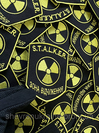 Шеврон STALKER (Форма щит. На липучке) Размер 9x7.5см Киев - изображение 4