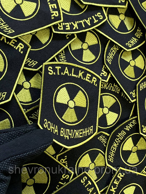 Шеврон STALKER (Форма щит. На липучке) Размер 9x7.5см Киев - изображение 4