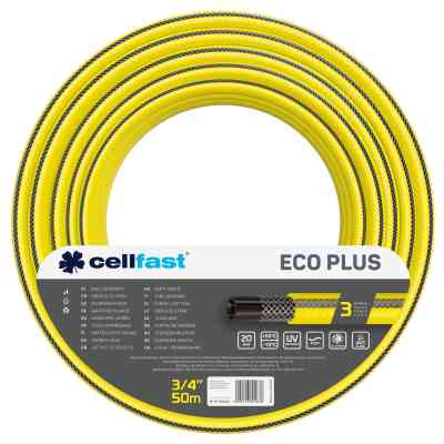 Шланг для поливу Cellfast ECO PLUS 3/4&quot; 50м, 3 шари, до 20 Бар, -10…+50°C (12-172) Вінниця