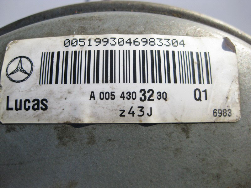 Mercedes-Benz  A0054304330 Вакуумний підсилювач гальм E-Class W210 C-Class W202 Одеса - фото 3