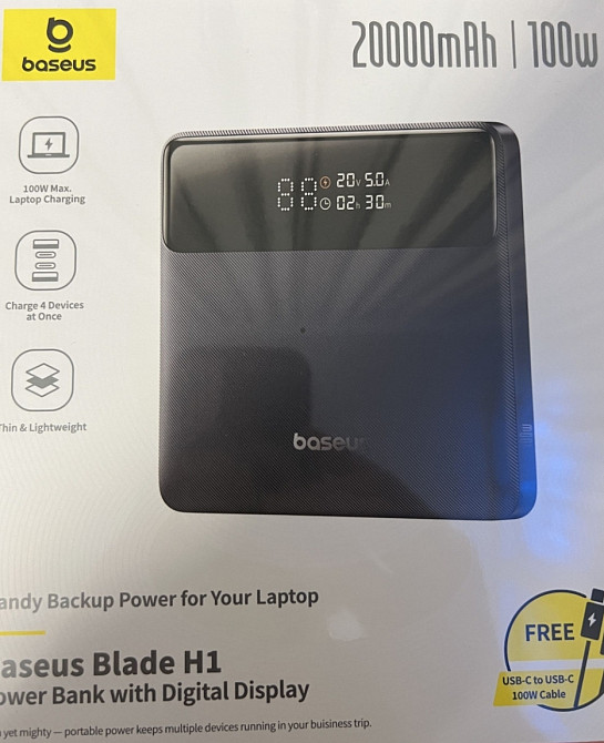 Baseus Blade 100W - 20000mAh Power Bank. Харків - фото 8