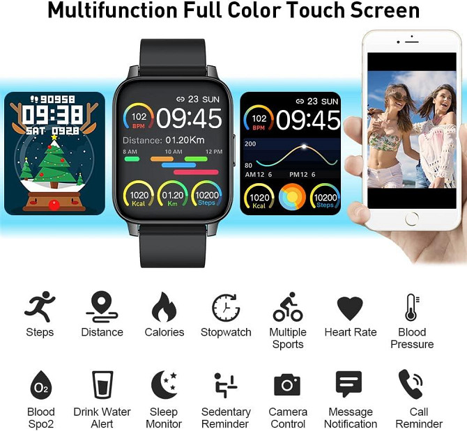 Розумний годинник Smart Watch Hero Smart Band 3 P36 IP67 Black з Німеччини Дніпро - фото 6