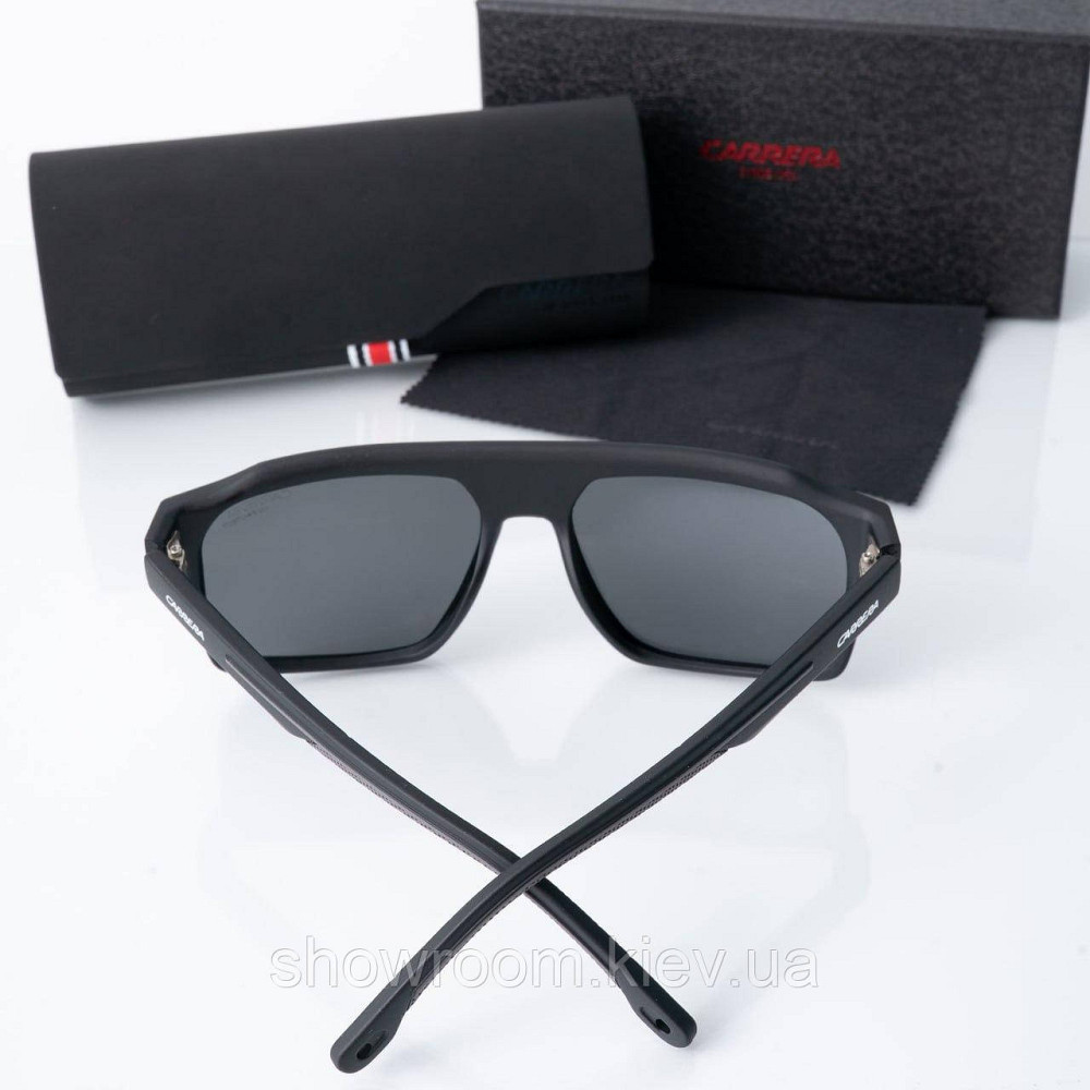 Сонцезахисні чоловічі окуляри маска Carrera (400) чорні Київ - фото 3