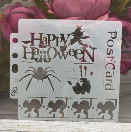 Трафарет Хэллоуин Пауки 13 на 13 см серый Киев - изображение 1