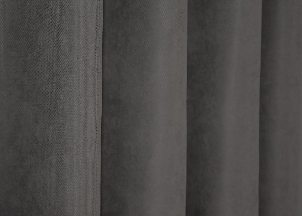 Комплект коротких штор VR-Textil Мікровелюр Petek № 1484ш Сірий 130х170 см 2 шт (35-0218) Київ - фото 7