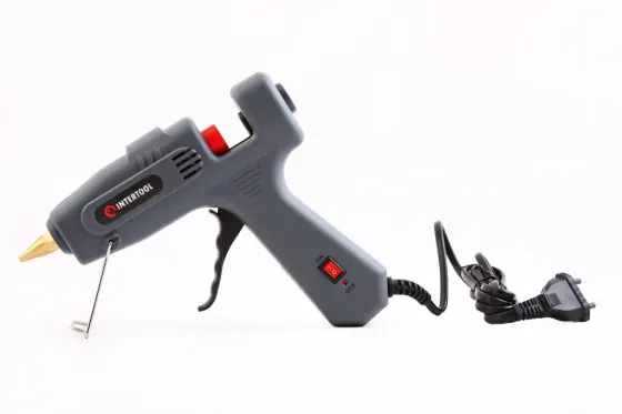 Пістолет клевой 80 Вт під стрижні 1.8-11.5 мм Intertool з вимикачем Вінниця