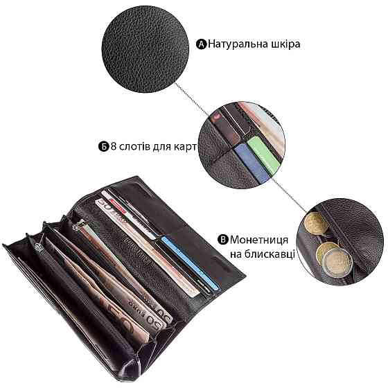 Женский кошелек ST Leather 20092 Черный Киев