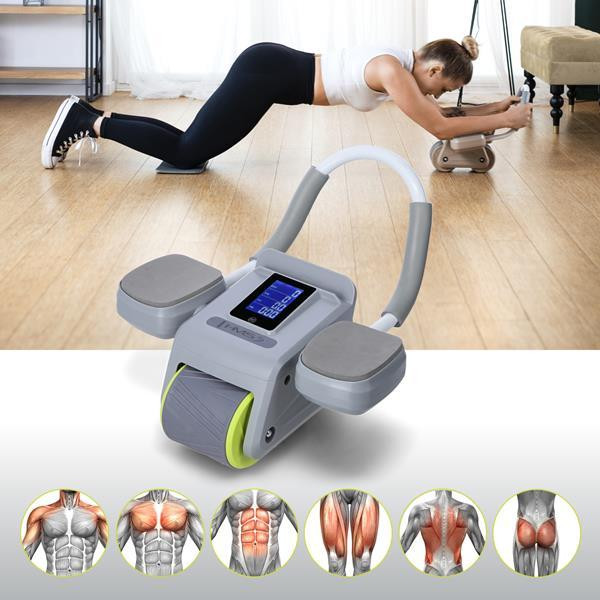 Колесо для тренування м'язів пресу HMS KA08 з LCD дисплеєм і зарядкою, сіре Київ - фото 6