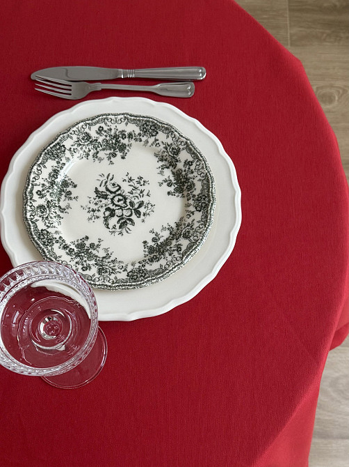 Ecotton Скатертина столова Ecotton DUCK 150х170 см водовідштовхувальна однотонна червоного коль Коломыя - изображение 6