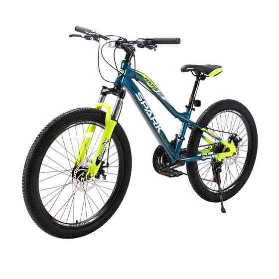 Велосипед SPARK HUNTER JR 24" (алюмінієва рама 12") темно-синій з жовтим (Безкоштовна доставка Новою Поштою) Харків