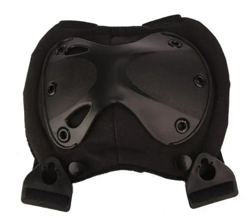 Комплект защиты Наколенники + налокотники из ударопрочного пластика (Черный) Киев - изображение 9