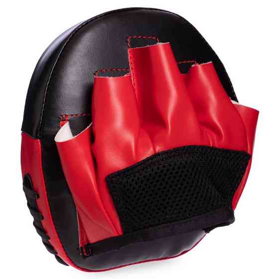 Лапа вигнута для боксу та єдиноборств MAXXMMA MP04 розмір 15x15x4 см чорний-червоний Київ