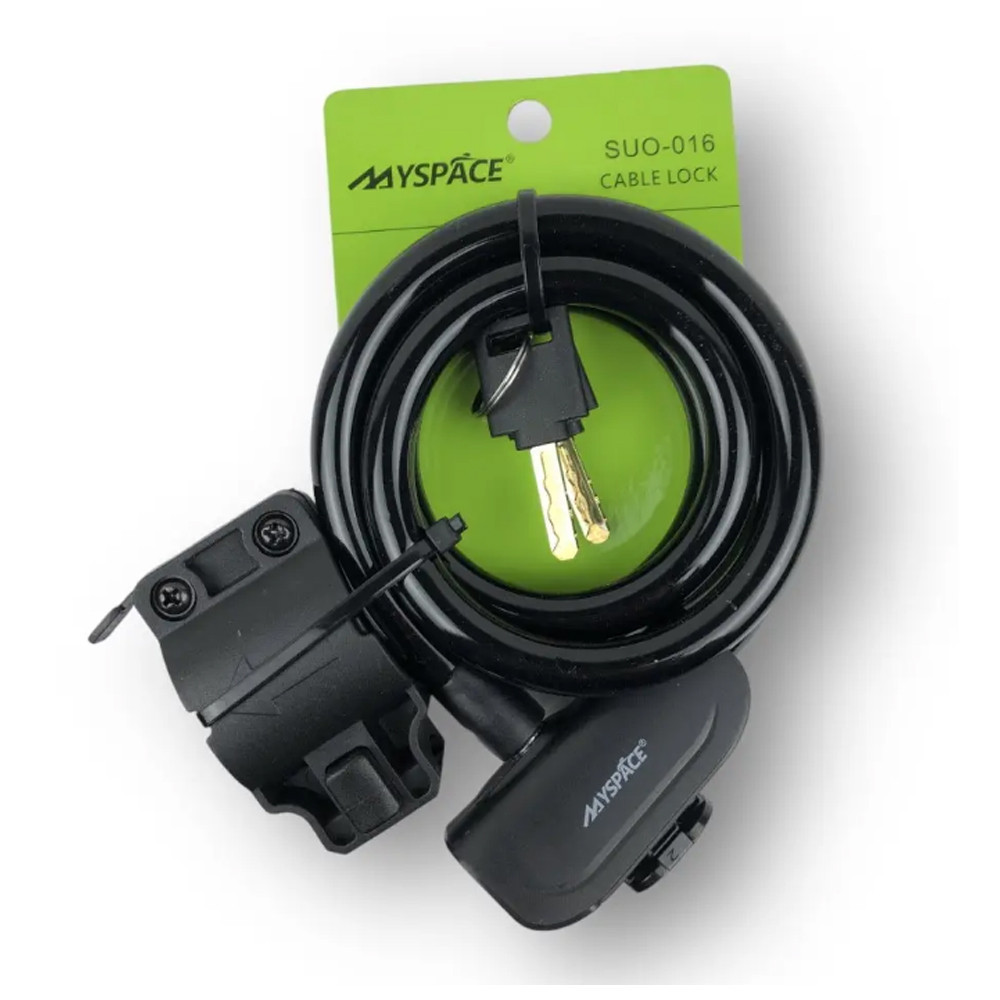 Замок велосипедный тросовый с держателем 10*1200 мм Feel Fit Бровары - изображение 7