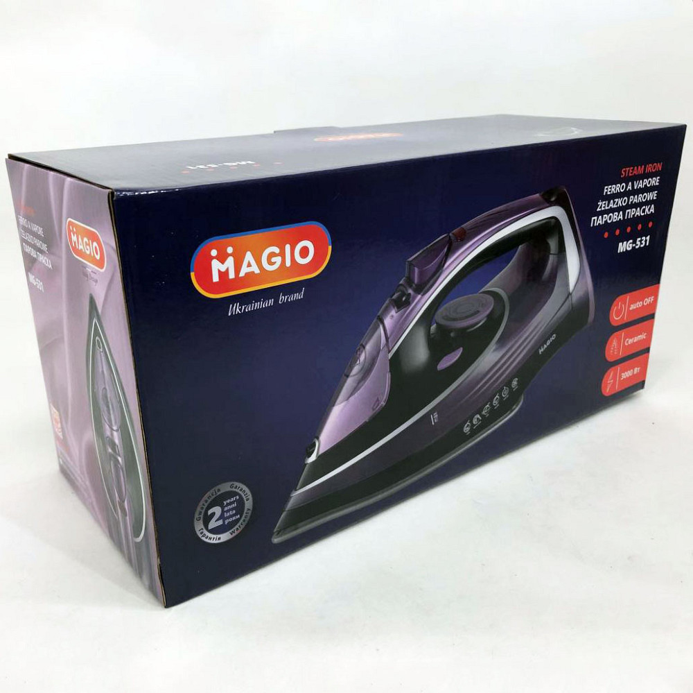 Домашня праска з парою MAGIO MG-531, Праска електрична парова Парова для різних типів тканин ML-14 Івано-Франківськ - фото 5