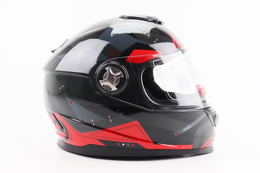 Шолом інтеграл, закритий BLD-М65 М (57-58см), ЧОРНИЙ/ЧЕРВОНО-СІРИЙ Київ - фото 3