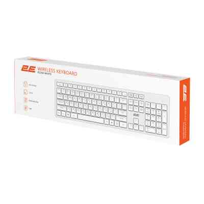 Клавіатура 2E KS260 106key Wireless UA White (2E-KS260WWH_UA) Вінниця