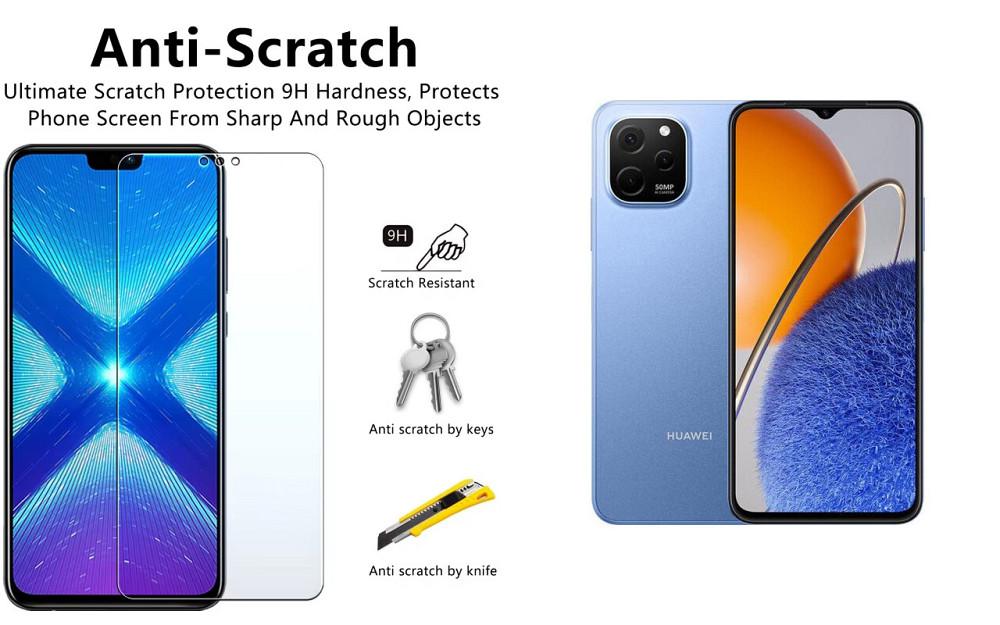 Защитное стекло NeoGlass для HUAWEI Nova Y61 – ультрапрозрачное и устойчивое Киев - изображение 1
