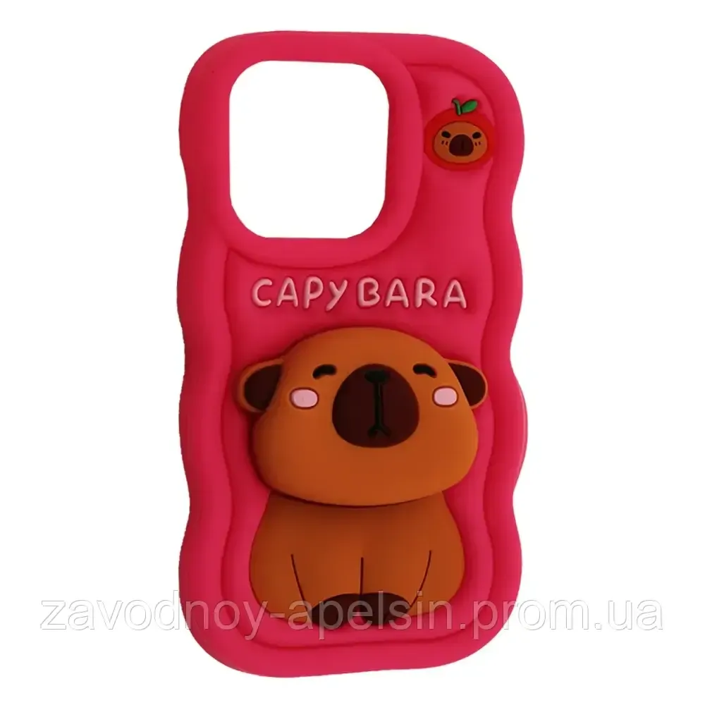 IPhone 14 Pro Объемный чехол подставка CAPYBARA (яркий) Одесса - изображение 1