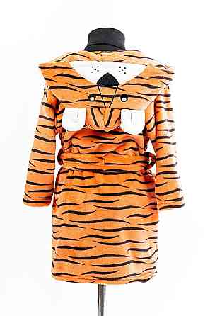 Халат детский теплый, оранжевый Тигренок топ Крохатушка одяг 116 Киев