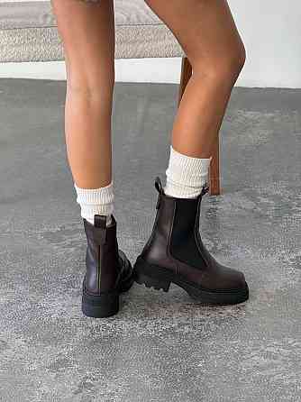 Без бренда Черевики жіночі NikArt коричневі шкіра натуральна высота 19 см размер 36-40 (5752) Коломия