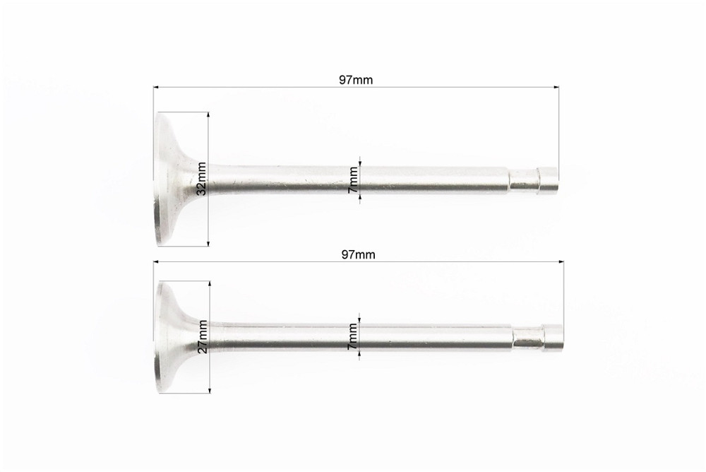 Клапан впускний (h-97; D-32; d-7), випускний (h-97; D-27; d-7) к-кт 2шт R175A/R180NM Київ - фото 2