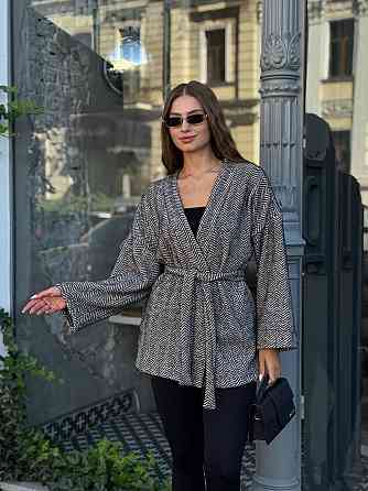 Жіночий теплий модний кардиган альпака сіро-чорний, 42/44 Одеса