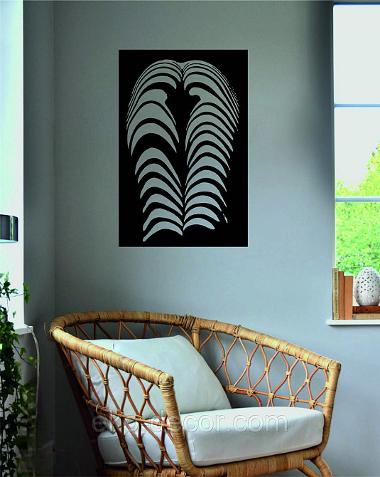 Декоративное настенное Панно «Женское Тело», Декор на стену 110*72 см, Черный Киев - изображение 5