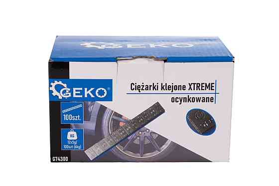Важок клеєвий для балансування коліс XTREME "GeKo" оцинк білий (100 полосок 12x5г = 6кг) Стрый