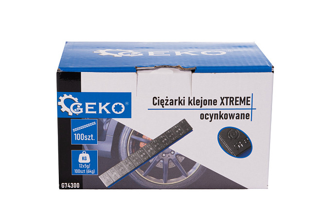 Важок клеєвий для балансування коліс XTREME "GeKo" оцинк білий (100 полосок 12x5г = 6кг) Киев - изображение 4