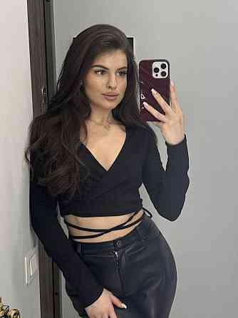 Женская базовая кофта на запах с завязками на талии турецкий рубчик Черный, 42 Одесса