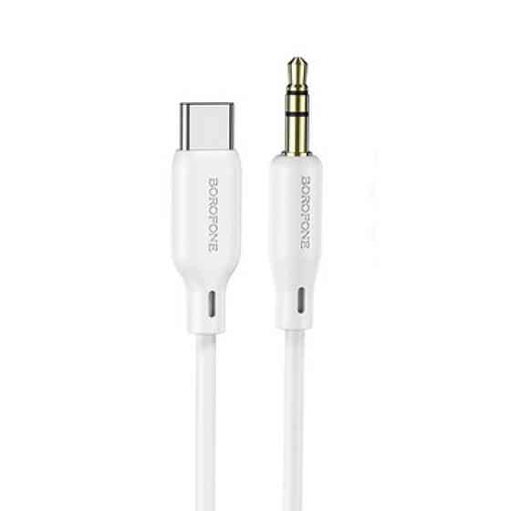 Аудiо-кабель BOROFONE BL18 Type-C silicone digital audio conversion cable White Київ