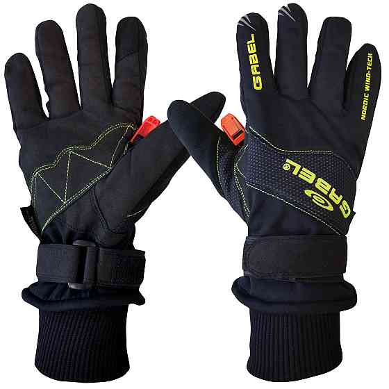 Рукавицы для скандинавской ходьбы Gabel Wind Tech N.C.S. Black/Green M (8015012100008) Вінниця