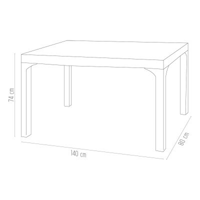 Стіл садовий Irak Plastik під ротанг 80х140 см білий (4775) Вінниця - фото 2